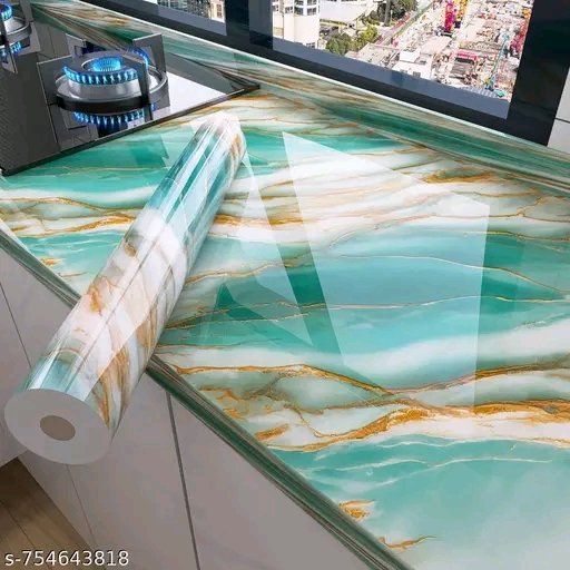 (60*200) Royal green Gold self adhesive kitchen wall paper